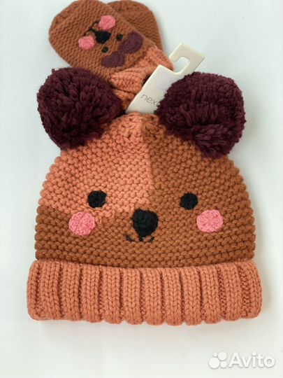 Набор шапка+варежки next