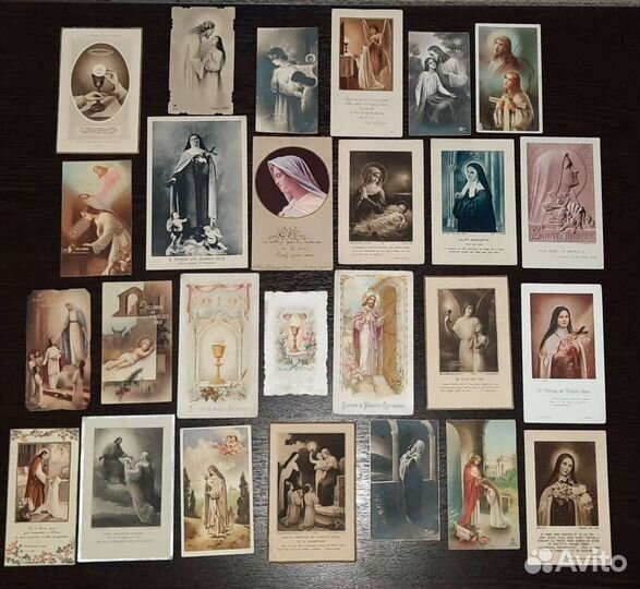 Коллекция Антикварные Католические Карточки Иконки