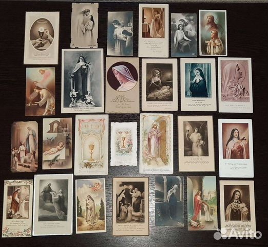 Коллекция Антикварные Католические Карточки Иконки