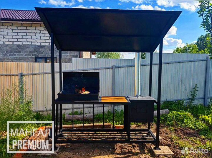 Мангал loft с крышей