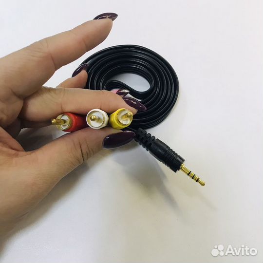 Провод 3 rca jack 1.5 метра \ тюльпаны -aux