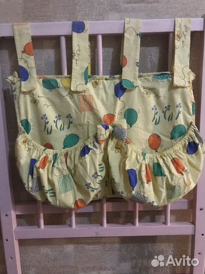 Карманы для игрушек на детскую кроватку