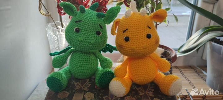 Вязаная игрушка Дракон