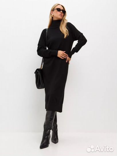 Платье женское вязаное теплое