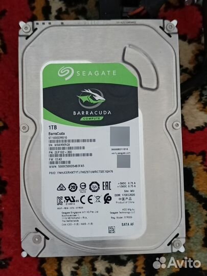 Жесткий диск Seagate Barracuda 1TB 7200rpm