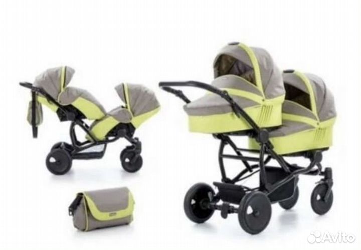 Коляска для двойни 3в1 Tutis