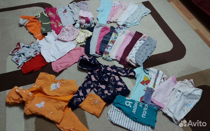 Большой пакет одежды для девочки 74-86