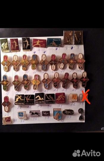 Значки СССР олимпиада 80, спорт