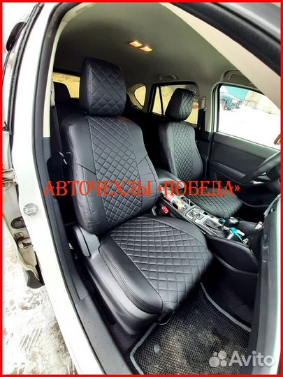 Чехлы Mazda CX-5 2 из экокожи чёрные Ромб