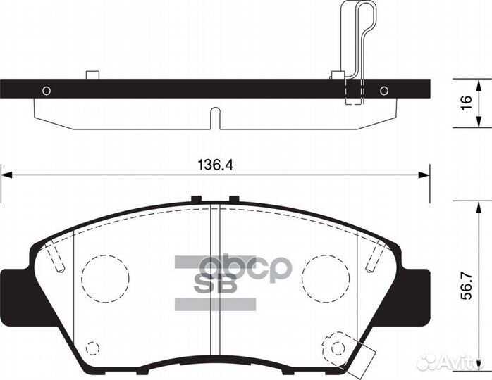 Колодки тормозные honda jazz 09- передние SP146