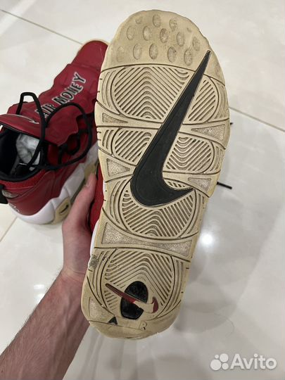 Оригинал Nike air more money Gym Red красные
