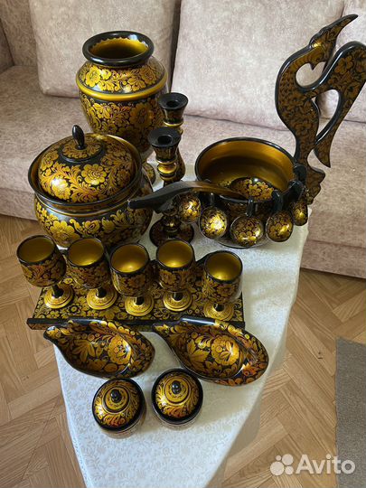 Наборы хохлома посуда