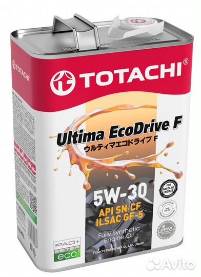 Масло Totachi Ultima EcoDrive F SN/CF 5W30