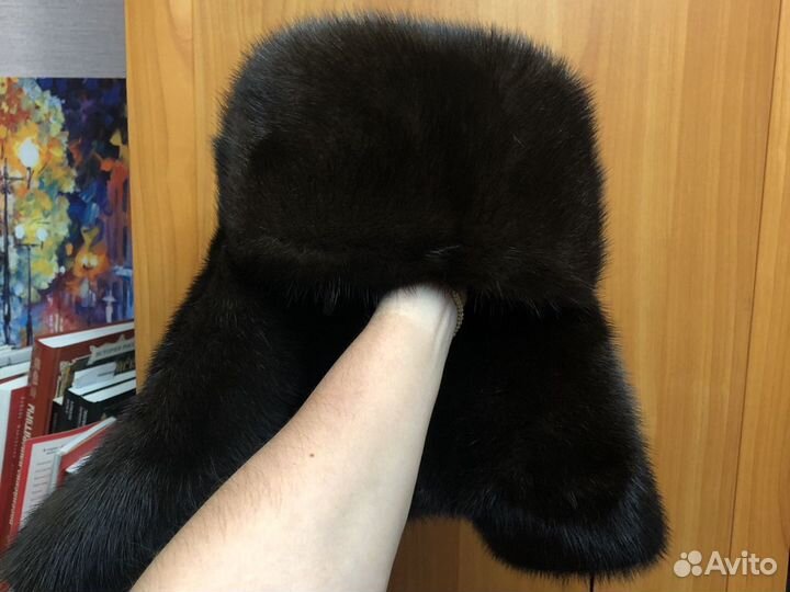 Норковая шапка мужская ушанка
