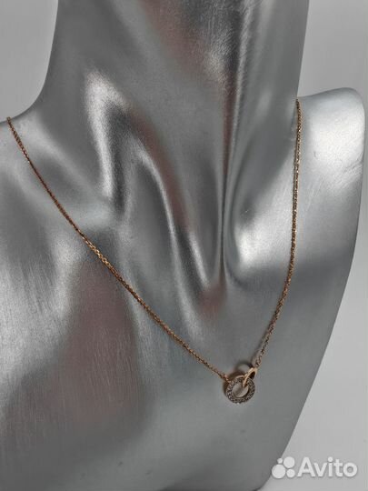 Золотое Колье 585 пробы с бриллиантами. Рассрочка