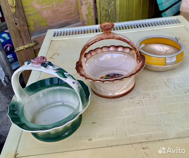 Вазы конфетницы корзинки СССР