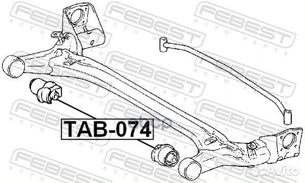 Сайлентблок задней балки toyota corolla 01-12 п