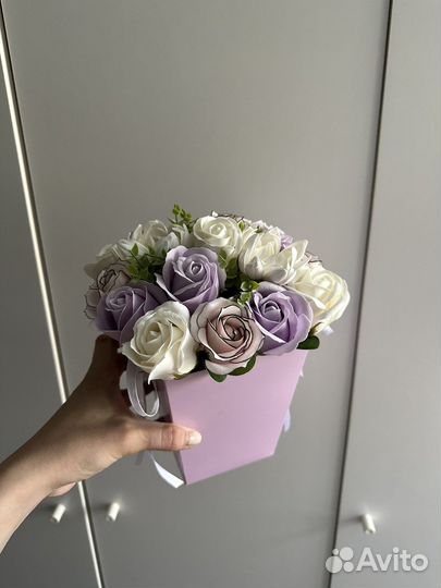 Букет из мыльных роз