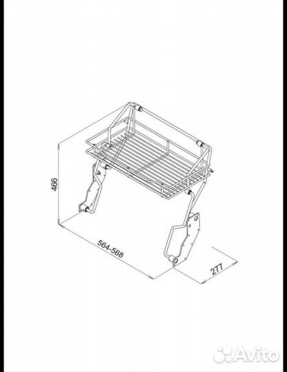 Полка сушка с лифтовым механизмом