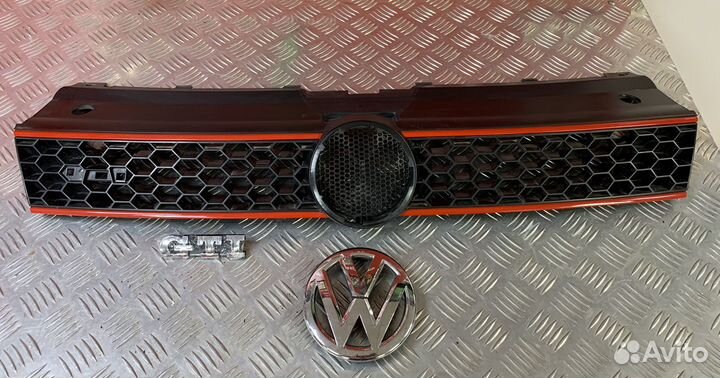 Решетка радиатора vw polo соты в стиле gti