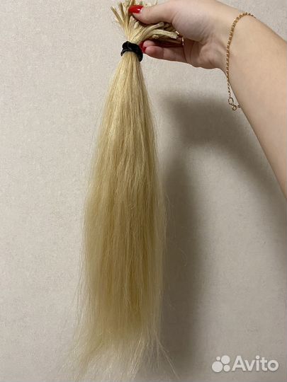 Волосы для наращивания 50 см блонд