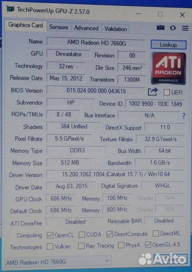 Hp pavilion g6-2127sr