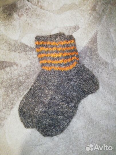 Носки шерстяные вязаные