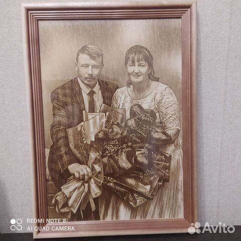 Выжигание по фотографии на дереве