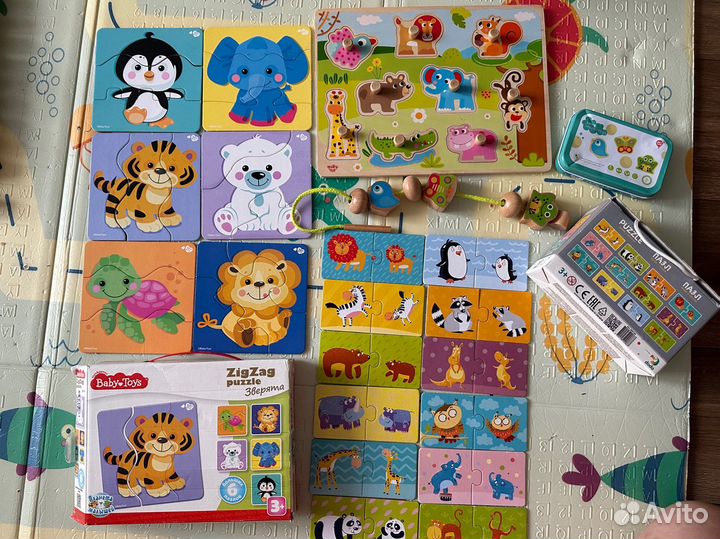 Игрушки пазлы развивающие