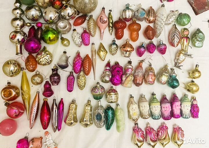Елочные игрушки винтаж стекло