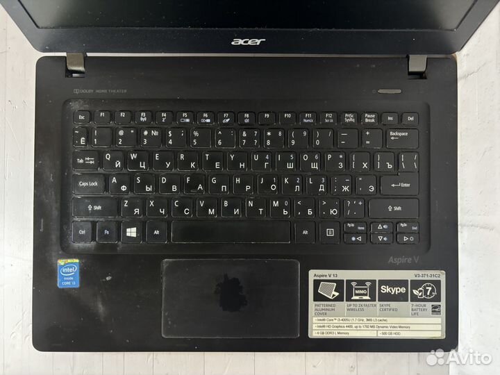 Компактный ноутбук Acer Aspire V3-371