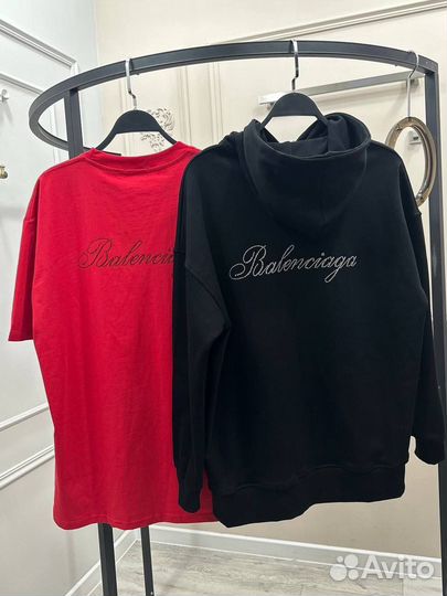 Balenciaga худи женская со стразами (топ 2024)