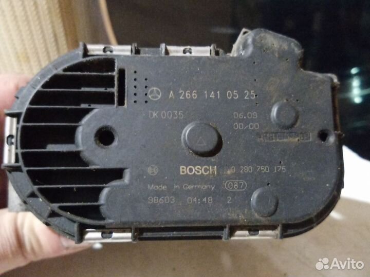 Заслонка дроссельная bosch 0 280 750 175