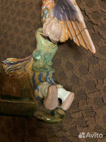 Статуэтка Иванушка с Жар птицей в руках СССР