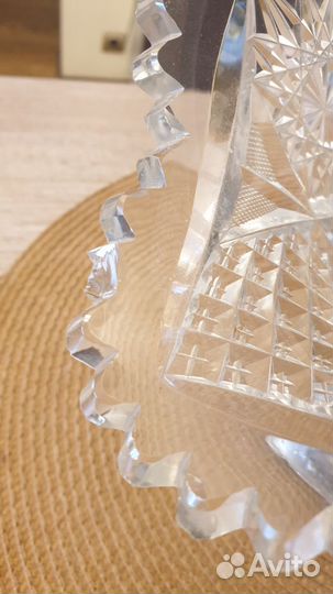 Конфетница хрусталь с серебром