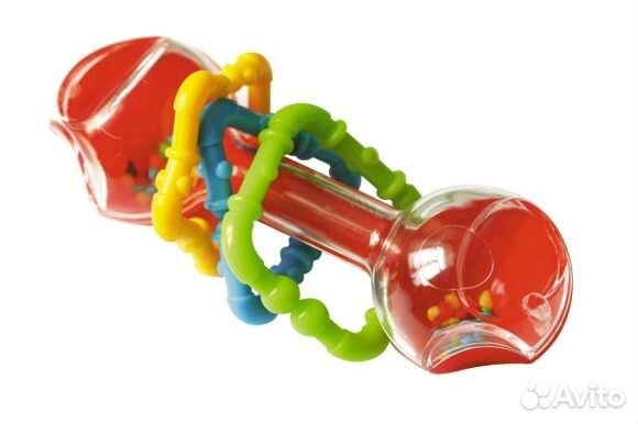 Погремушка гантелька прозрачная, Стеллар 01560