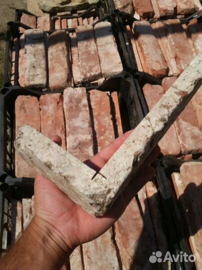 Клинкерная плитка из старинного кирпича в извести