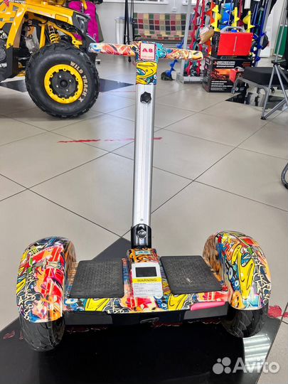Гироскутер (сигвей) детский с ручкой