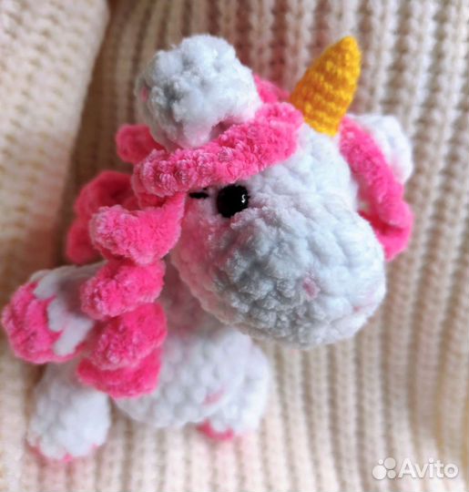 Единорожка с ладошку игрушка ручная работа