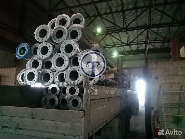 Опора освещения огк-7 несиловая граненая