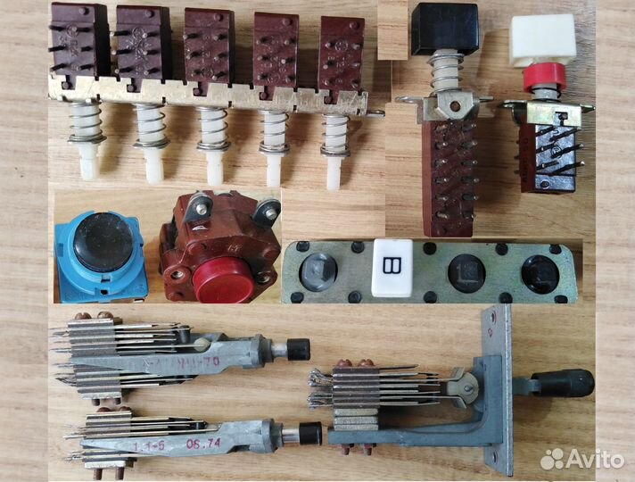 Выключатели, тумблеры, ключи, реле, разъемы СССР