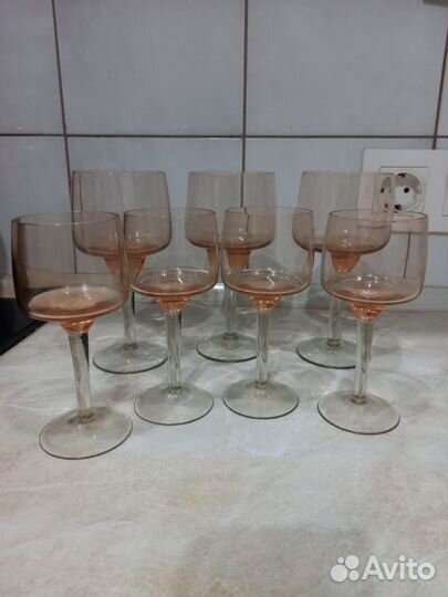 Фужеры, рюмки цветное стекло