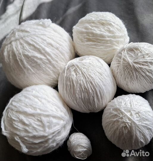 Пряжа нитки для вязания шерсть остатки