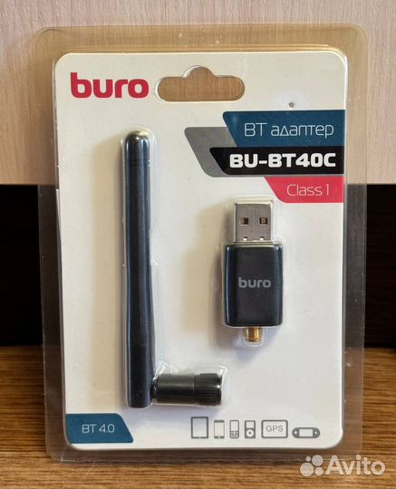 Bluetooth адаптер Buro BU-BT40C, гарантия, новый