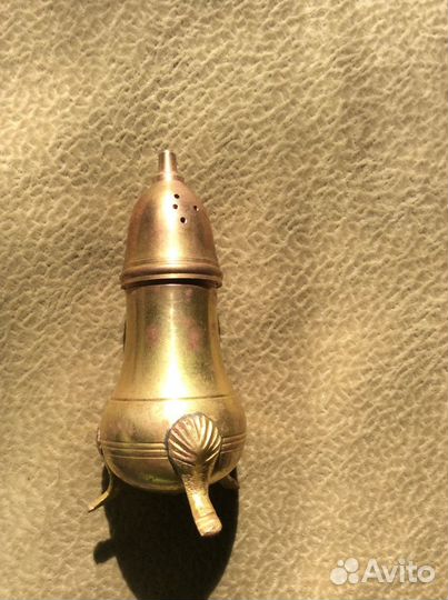 Антикварная сольница, позолоченная