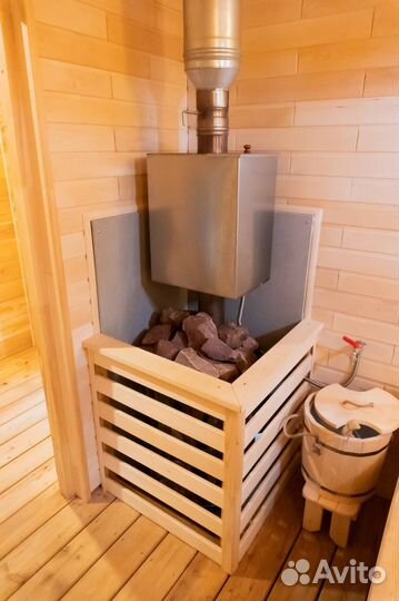 Баня Скандинавия двухмодульная 6х5 м