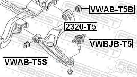 Сайлентблок vwab-T5B vwab-T5B Febest