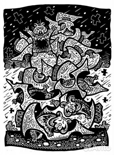 Линогравюры Дениса Булавинцева