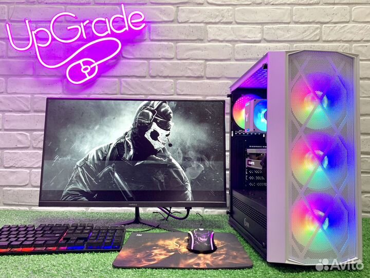 Мощный пк RTX 3080, Intel 13100F, DDR5 16GB, NVMe