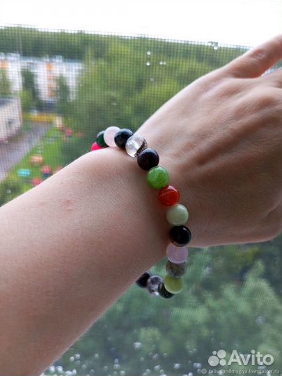 Браслет ручной работы личный подбор камней